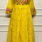 Sunlit Marigold Mull Cotton Anarkali Set (RT1065)