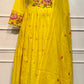 Sunlit Marigold Mull Cotton Anarkali Set (RT1065)