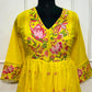 Sunlit Marigold Mull Cotton Anarkali Set (RT1065)