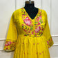 Sunlit Marigold Mull Cotton Anarkali Set (RT1065)