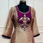 Royal Plum Tissue Jakat Suit Set (RT1071)