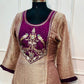 Royal Plum Tissue Jakat Suit Set (RT1071)