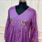 Lavender Bloom Mull Cotton Empire Cut Set (RT1081)