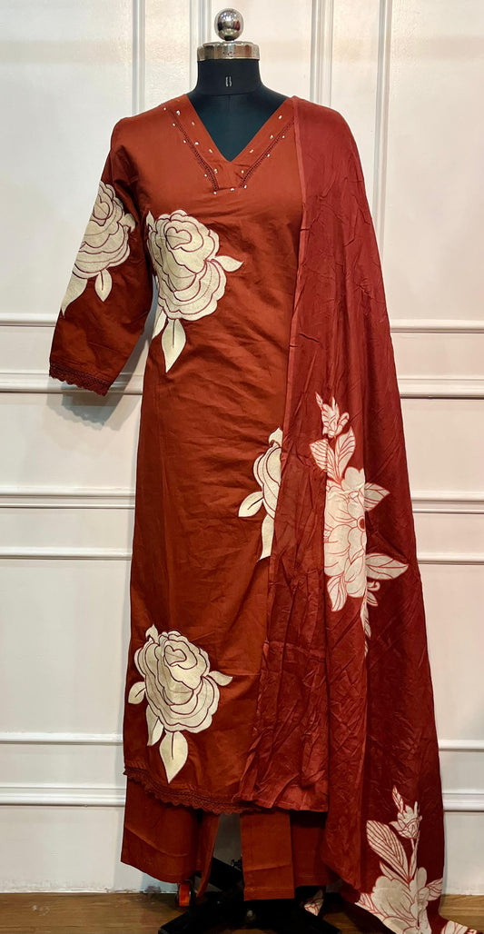 Brick Bloom Cotton 3 Piece Set (RT1077)