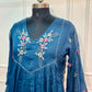 Midnight Bloom Empire Cut Mull Cotton Set (RT1085)