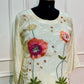3D Floral Embroidered HO White Suit Set (RT1073)