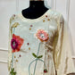 3D Floral Embroidered HO White Suit Set (RT1073)