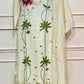 3D Floral Embroidered HO White Suit Set (RT1073)