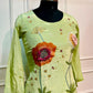 3D Floral Embroidered HO Green Suit Set (RT1072)