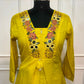 Sunflower Grace Pure Mull Cotton Embroidered Suit Set (RT1075)