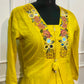 Sunflower Grace Pure Mull Cotton Embroidered Suit Set (RT1075)