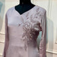 Silver Mist Chinon Embroidered A-Line Suit Set (RT2033)