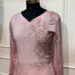 Blush Bloom Chinon Embroidered A-Line Suit Set (RT2034)