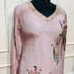 Blushing Tulip Serenade – Chinon Brush Paint A-Line Anarkali Set (RT1091)