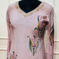 Blushing Tulip Serenade – Chinon Brush Paint A-Line Anarkali Set (RT1091)