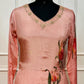 Sunlit Tulip Bloom – Chinon Brush Paint A-Line Anarkali Set (RT1092)