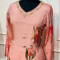 Sunlit Tulip Bloom – Chinon Brush Paint A-Line Anarkali Set (RT1092)