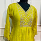Golden Meadow Poly Mull Chanderi Embroidered Anarkali Suit Set (RT1097)