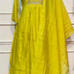 Golden Meadow Poly Mull Chanderi Embroidered Anarkali Suit Set (RT1097)