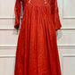 Coral Blossom Mull Cotton Embroidered Empire Cut Suit Set (RT1099)