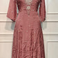 Mauve Blossom Chinon Embroidered Anarkali Suit Set (RT1101)