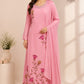 Rosé Bloom – Premium Chinon A-Line Suit Set (RT1114)