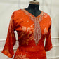 Rust Blossom Chinon Printed Straight Cut Suit Set (RT1105)
