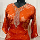 Rust Blossom Chinon Printed Straight Cut Suit Set (RT1105)