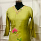 Pistachio Bloom – Poly Mull Chanderi 3 Piece Suit Set (RT1123)