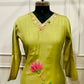 Pistachio Bloom – Poly Mull Chanderi 3 Piece Suit Set (RT1123)