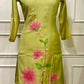 Pistachio Bloom – Poly Mull Chanderi 3 Piece Suit Set (RT1123)