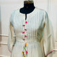 White Petals – Poly Mull Chanderi 3 Piece Suit Set (RT1124)