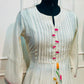 White Petals – Poly Mull Chanderi 3 Piece Suit Set (RT1124)