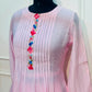 Rosé Milk – Poly Mull Chanderi 3 Piece Suit Set (RT1126)