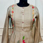 Beige Blossom – Poly Mull Chanderi 3 Piece Suit Set (RT1121)