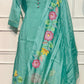 Lagoon Bloom – Poly Mull Chanderi 3 Piece Suit Set (RT1120)
