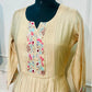 Honey Oat – Poly Mull Chanderi 3 Piece Suit Set (RT1119)