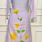 Lavender Flora – Poly Mull Chanderi 3 Piece Suit Set (RT1122)