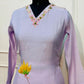Lavender Flora – Poly Mull Chanderi 3 Piece Suit Set (RT1122)