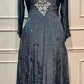 Celestial Slate – Premium Chinon Anarkali 3 Piece Suit Set (RT1127)
