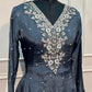 Celestial Slate – Premium Chinon Anarkali 3 Piece Suit Set (RT1127)