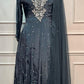 Celestial Slate – Premium Chinon Anarkali 3 Piece Suit Set (RT1127)