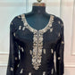Black Empress – Premium Chinon Anarkali 3 Piece Suit Set (RT1128)