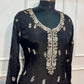 Black Empress – Premium Chinon Anarkali 3 Piece Suit Set (RT1128)