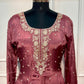 Rosewood Royale – Premium Chinon Anarkali 3 Piece Suit Set (RT1129)