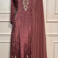Rosewood Royale – Premium Chinon Anarkali 3 Piece Suit Set (RT1129)