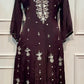 Cocoa Elegance – Premium Chinon Anarkali 3 Piece Suit Set (RT1131)