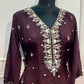 Cocoa Elegance – Premium Chinon Anarkali 3 Piece Suit Set (RT1131)
