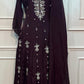 Cocoa Elegance – Premium Chinon Anarkali 3 Piece Suit Set (RT1131)