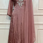 Dusty Rose Charm – Premium Chinon Anarkali 3 Piece Suit Set (RT1132)